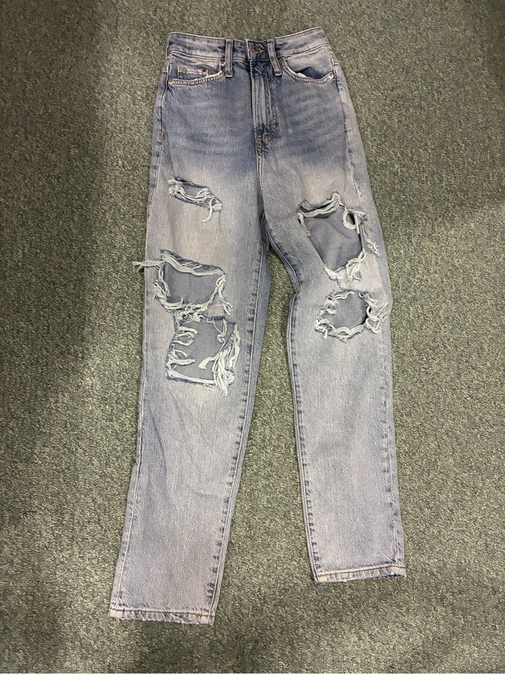 H&M Light Blue High Rise Distressed Women’s Jeans